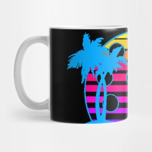 Pickleball Retro Wave Sun Vintage 80s Style Mug